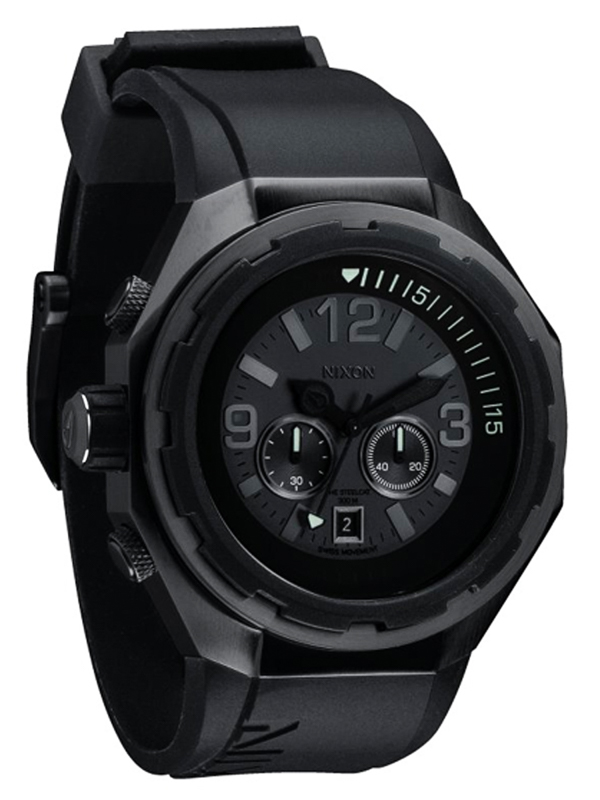 Nixon STEELCAT ALLBLACK ručičkové hodinky černá