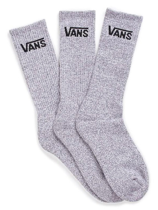 Vans CLASSIC CREW 3PK HEATHER GREY pánské fusekle - 10-13 šedá