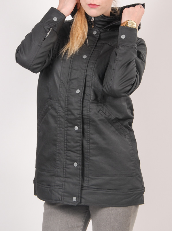 RVCA TWELVE OCLOCK black dámská zimní bunda - S černá