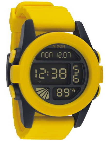 Nixon UNIT YELLOW/BLACK dgitální hodinky černá