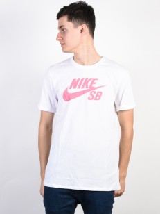 NIKE SB tričko LOGO WHITE/PINK