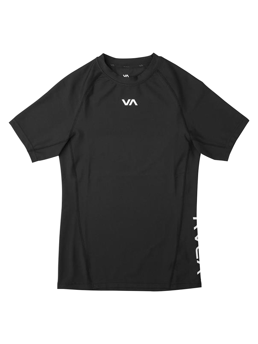 RVCA VA COMPRESSION black pánské tričko krátký rukáv - M černá