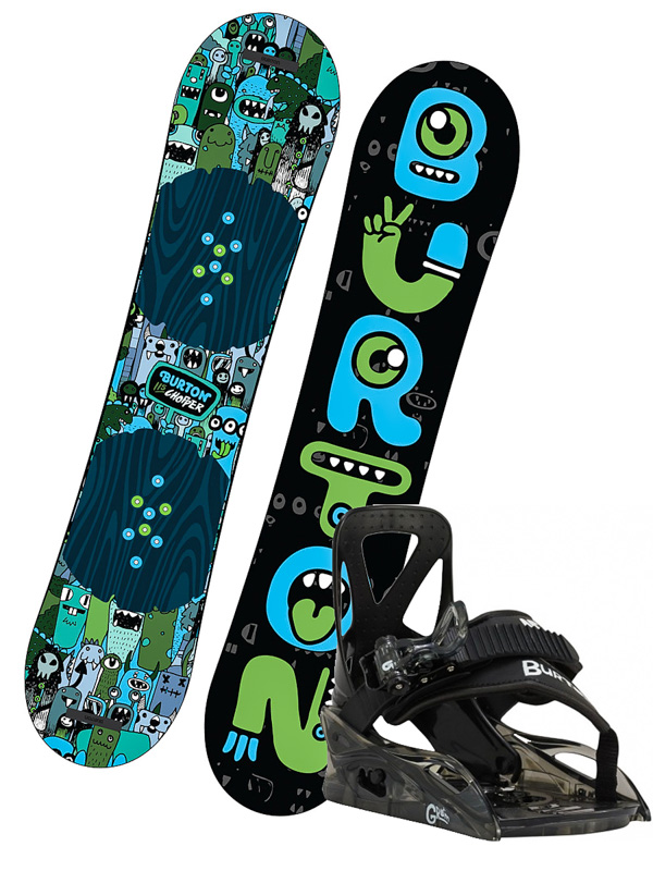 Burton CHOPPER children's snowboard set / Swis-Shop.com