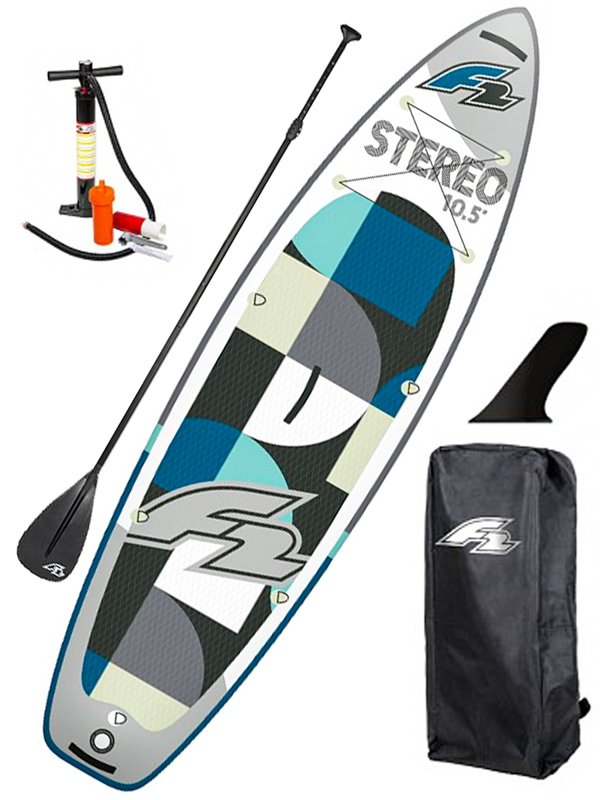 F2 STEREO GREY paddleboard nafukovací - 10'6"x32" šedá