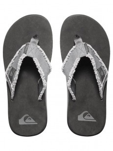 QUIKSILVER žabky MONKEY ABYSS GREY/BLACK/BROWN