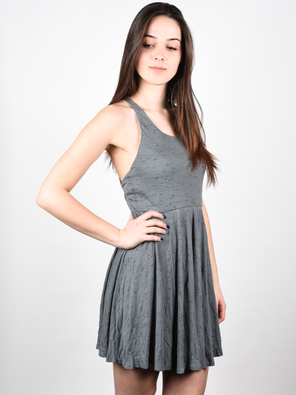 Element RANIA GREY dámské šaty krátké - XS šedá