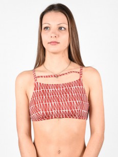 RVCA TRIANGLE ROW BRALETT HAVANA RED