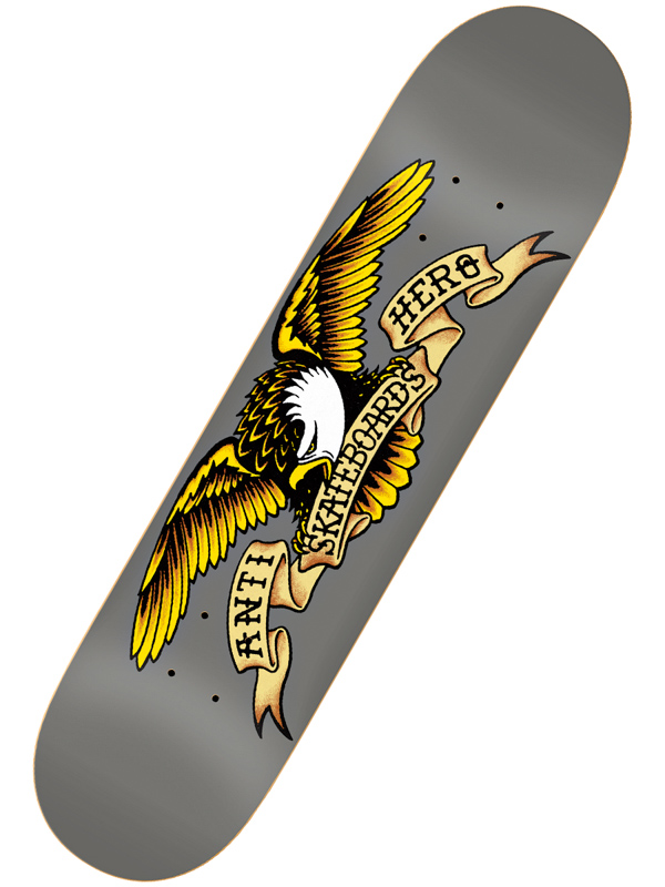 Antihero CLASSIC EAGLE skate board deska - 8.25 šedá