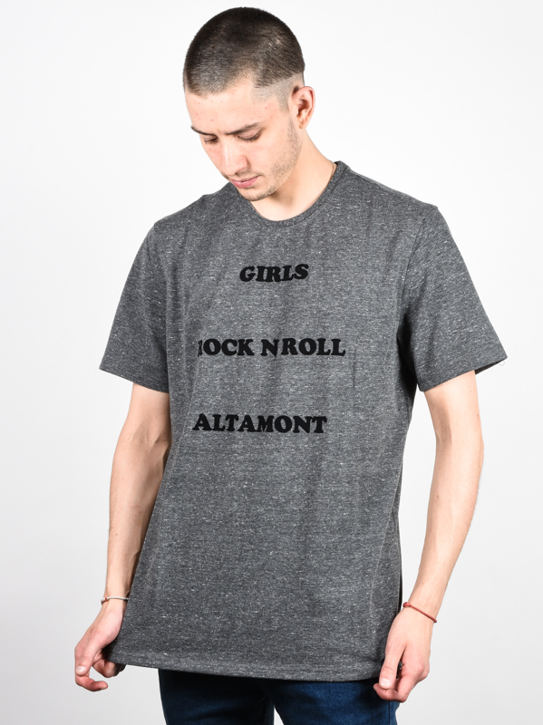 Altamont Girls Invented GREY/HEATHER pánské tričko krátký rukáv - M šedá