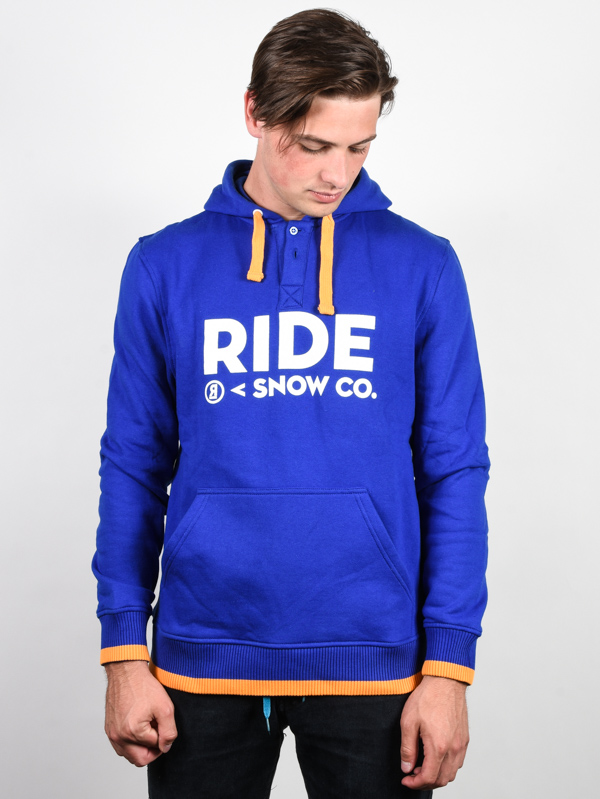 Ride Logo Henley DARK COBALT pánská skate mikina - L modrá