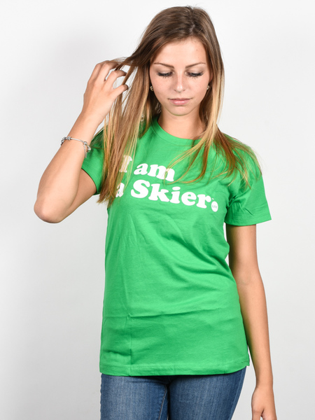 Line Skier Forever green dámské skate tričko - S zelená