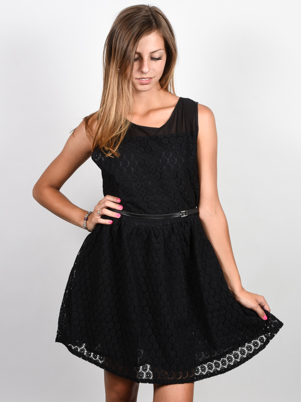 Picture Malou black dámské šaty krátké - XL černá