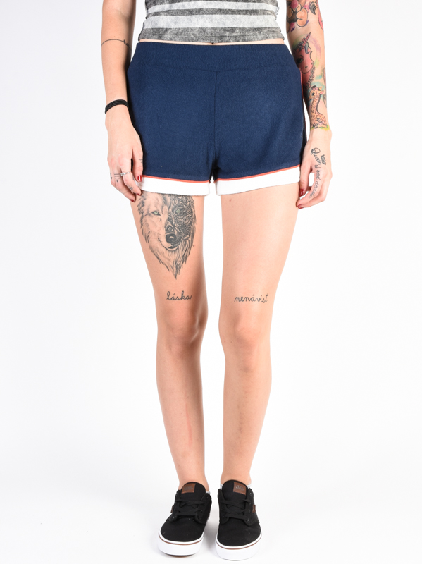 RVCA REVERSION NAVY dámské skate kraťasy - S modrá