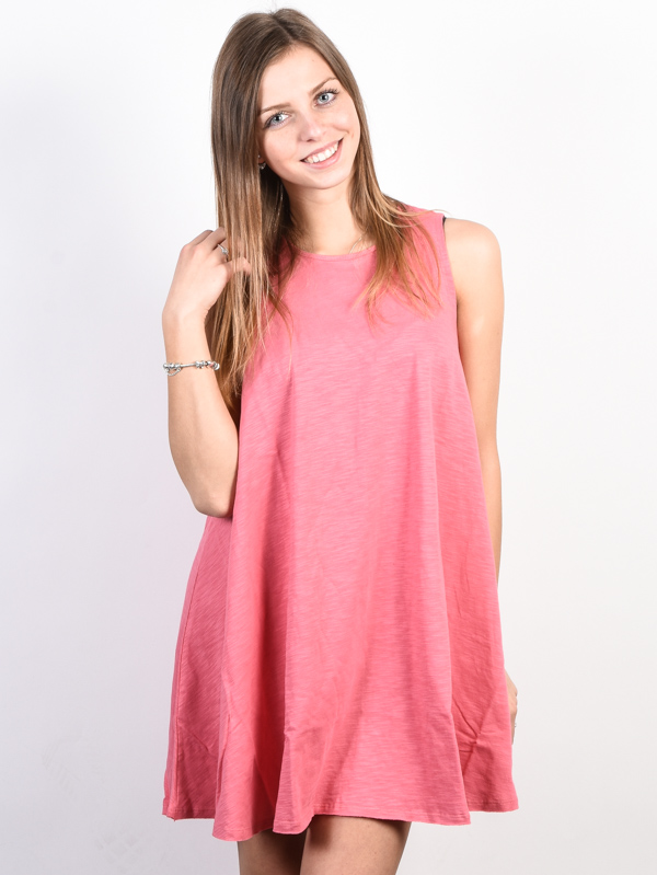 Billabong ESSENTIAL ROSEWATER dámské šaty krátké - M růžová
