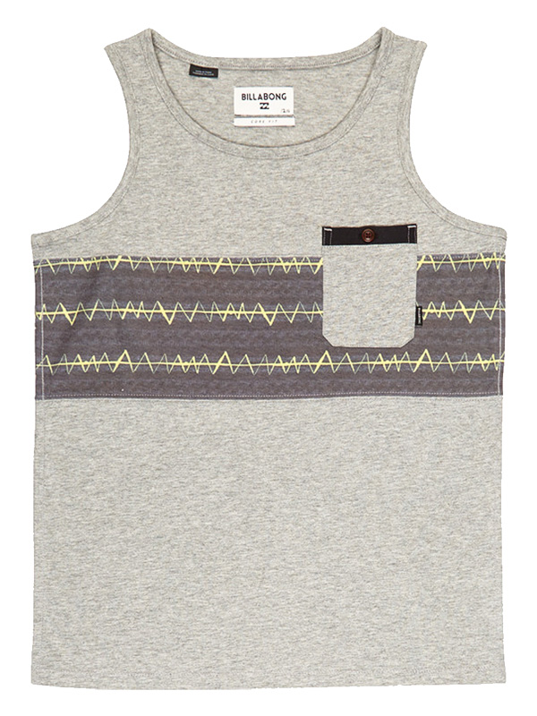 Billabong TRIBONG grey heather dětské skate tílko - 10 šedá