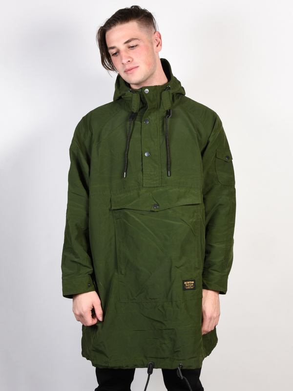 Burton MB WARREN ANORAK RIFLE GREEN pánská jarní bunda - S zelená