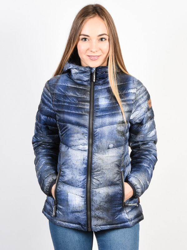 Rehall SALLYAN-R AOP used denim dámská zimní bunda - S modrá