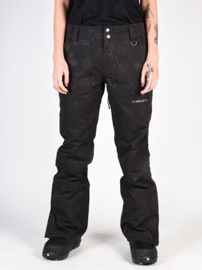 ARMADA kalhoty LENOX INSULATED black floral emboss