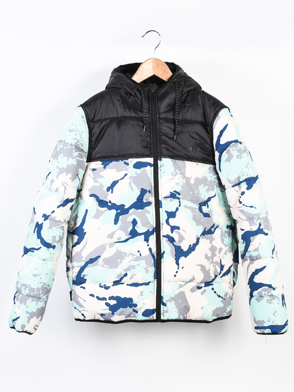 Element ALDER HEAVY PUFF SPIRIT CAMO pánská jarní bunda - M modrá