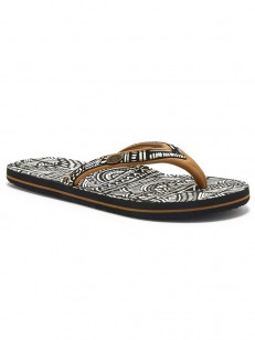 ANIMAL žabky SWISH SLIM UPPER AOP BLACK