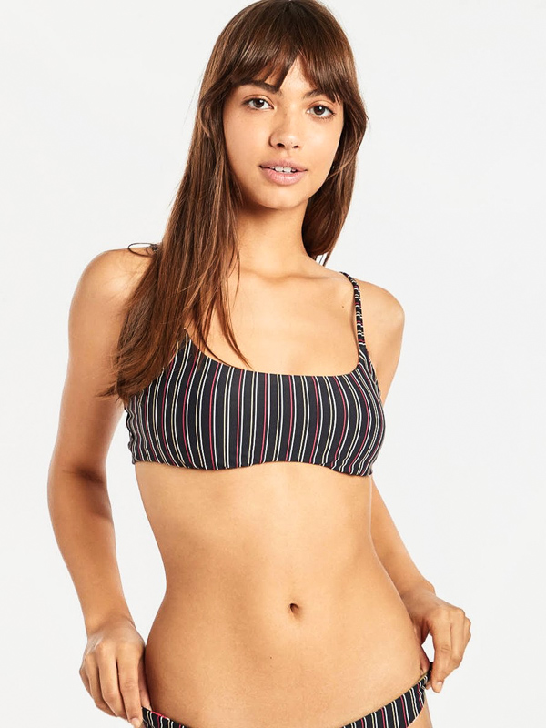 Billabong MELLOW LUV MINI CROP MULTI plavky dvoudílné - L černá