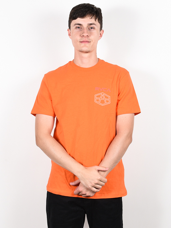RVCA REYNOLDS Bright Orange pánské tričko krátký rukáv - M oranžová