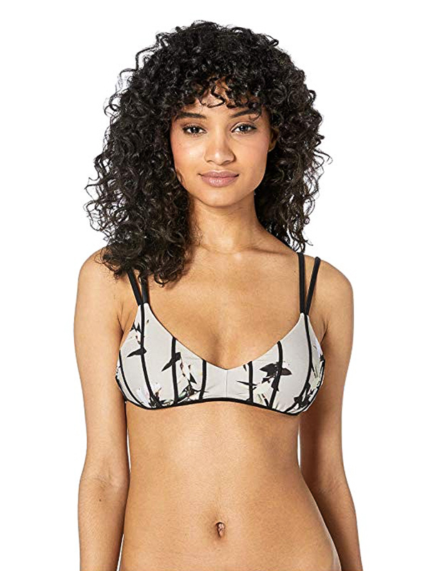 RVCA ABBOT BRALETTE MULTI plavky dvoudílné - L šedá