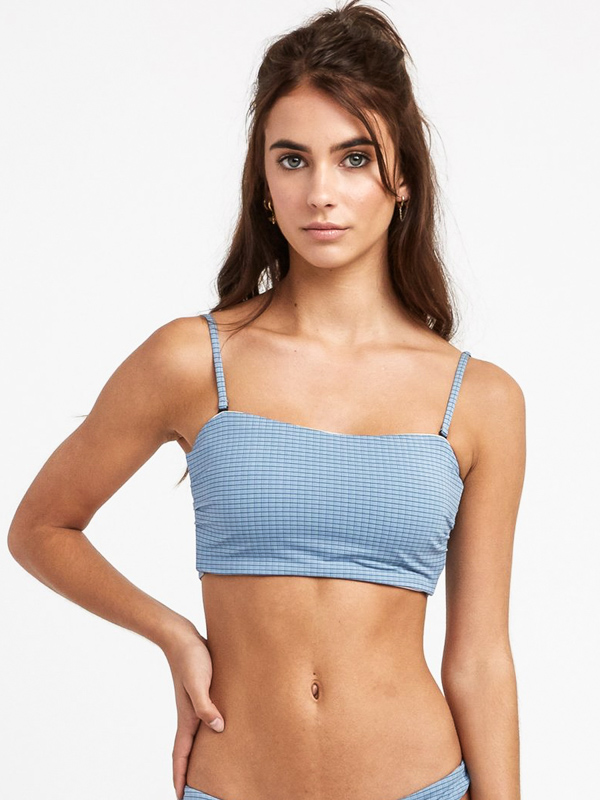 RVCA BEAU BANDEAU POSEIDON BLUE plavky dvoudílné - S