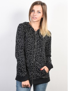 ROXY mikina TRIPPIN PRINTED TRUE BLACK DOTS FOR DA