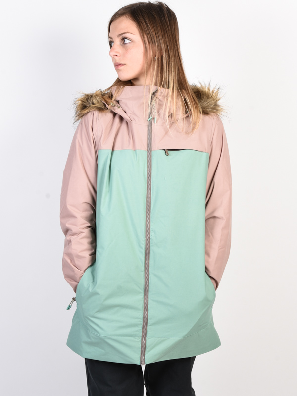 Burton LELAH FAWN/FLDSPR dámská zimní bunda - XS zelená