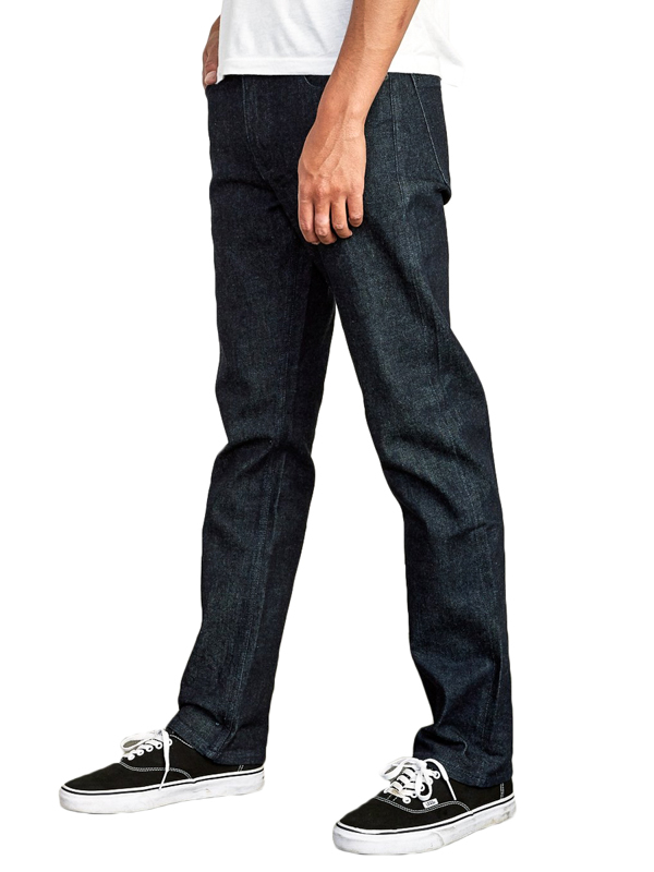 RVCA WEEKEND DENIM RAW SELVEDGE skate kalhoty - 30 modrá