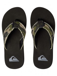 Quiksilver MONKEY ABYSS GREEN/BROWN/BLACK herren flip-flops