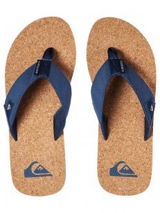 QUIKSILVER žabky MOLOKAI ABYSS CORK BLUE/BROWN/BLU