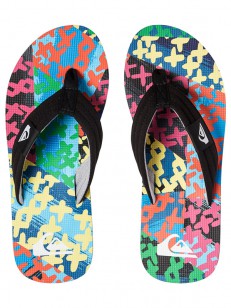 QUIKSILVER žabky MOLOKAI LAYBACK BLACK/BLUE/GREEN
