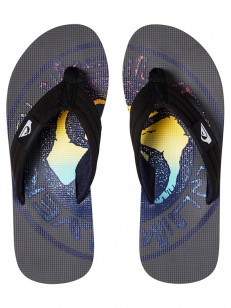 QUIKSILVER žabky MOLOKAI LAYBACK GREY/BLACK/BLUE