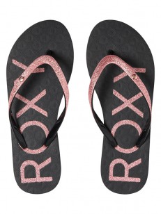 ROXY žabky VIVA GLITTR IV BLACK/RUST