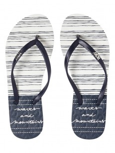ROXY žabky VIVA STAMP II BLACK/WHITE FADE