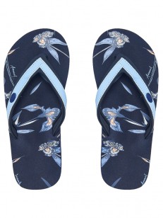 ANIMAL žabky SWISH SLIM AOP Vintage Indigo Blue