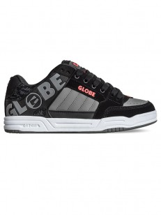GLOBE boty TILT Black/Red/Grey Knit