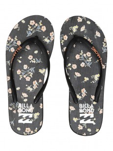 Billabong DAMA BLACK FLORAL dámské žabky