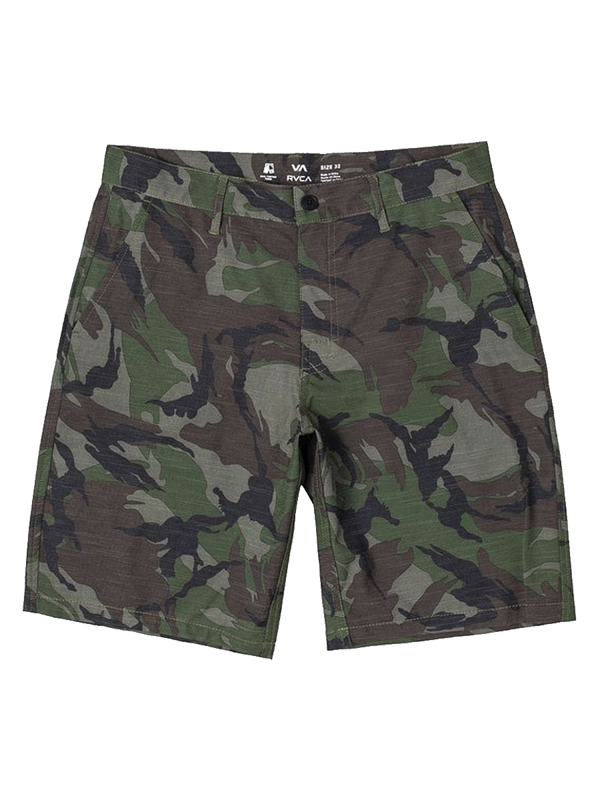 RVCA BALANCE HYBRID CAMO pánské skate kraťasy - 30 zelená