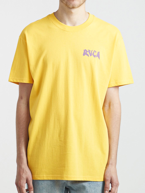 RVCA CRUEL SUMMER GOLDEN YELLOW pánské tričko krátký rukáv - M žlutá