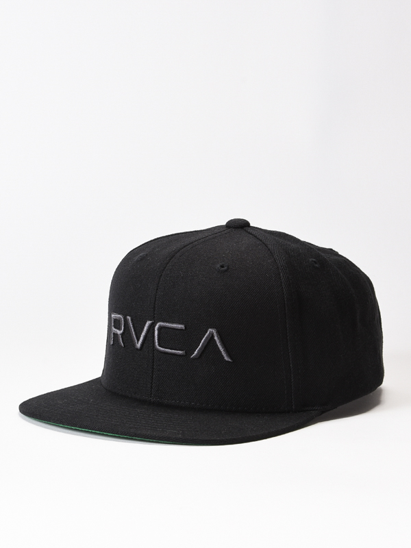 RVCA TWILL Black/Charcoal skate kšiltovka černá