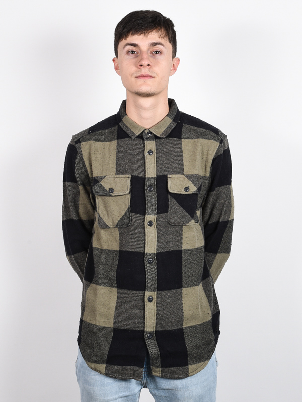 RVCA HAYWIRE olive pánská skate košile - XL zelená