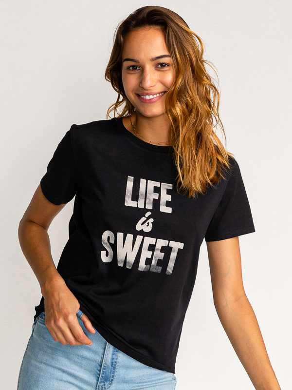 Billabong LIFE IS SWEET black dámské skate tričko - M černá