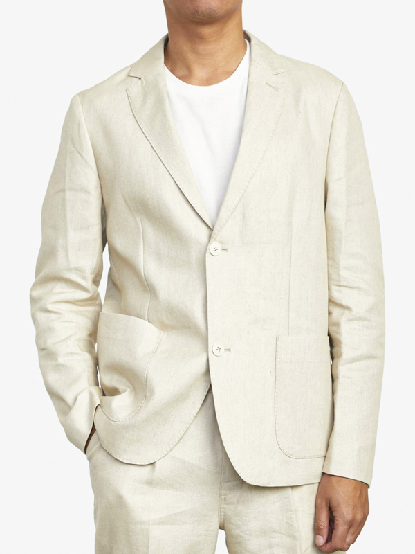 RVCA LOMAX BLAZER SILVER BLEACH pánská jarní bunda - M béžová