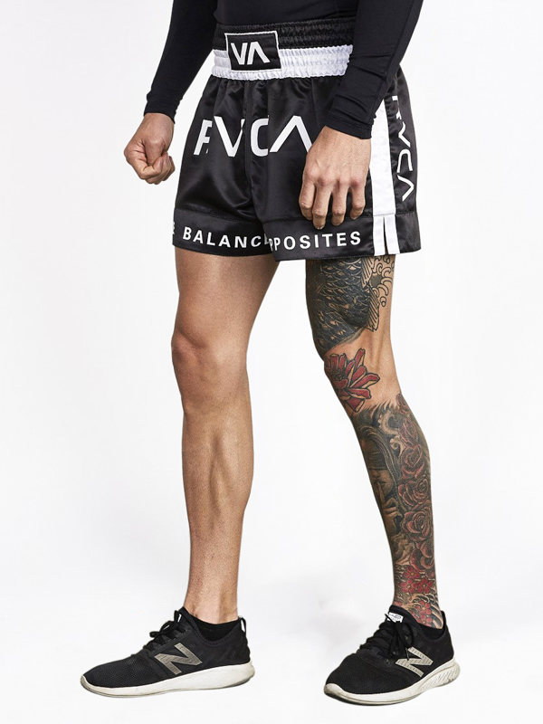 RVCA MUAY THAI black pánské skate kraťasy - XL černá