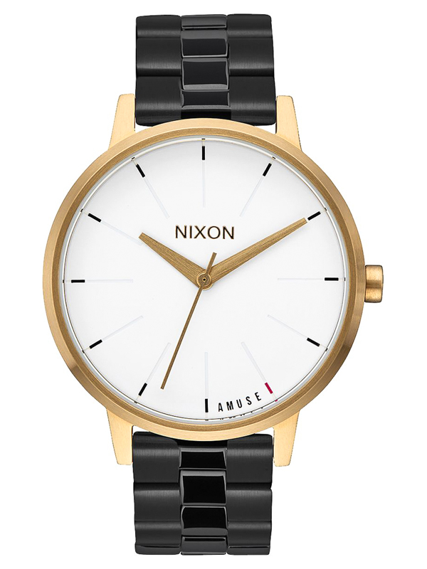 Nixon KENSINGTON LIGHTGOLDBLACK ručičkové hodinky černá