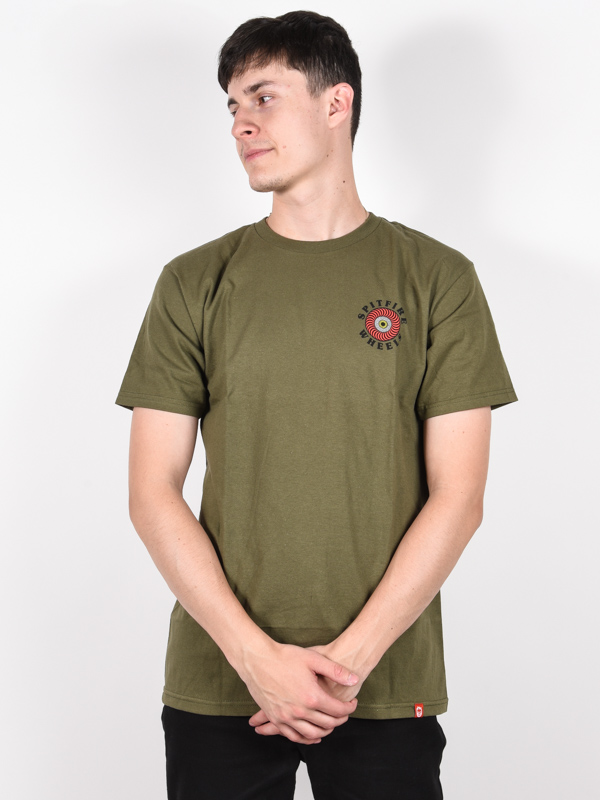 Spitfire OG CLASSIC FILL M.GRN/RED pánské tričko krátký rukáv - M zelená