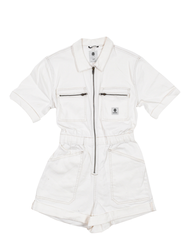 Element UTILITY PLAYSUIT off white dámské skate kraťasy - S bílá